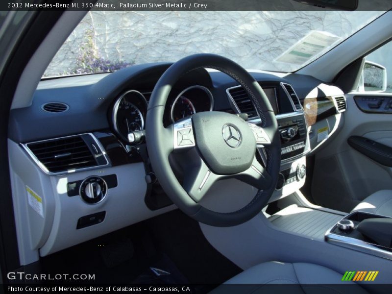 Palladium Silver Metallic / Grey 2012 Mercedes-Benz ML 350 4Matic