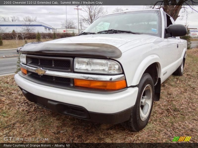 Summit White / Medium Gray 2003 Chevrolet S10 LS Extended Cab