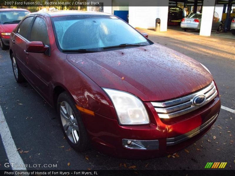 Redfire Metallic / Charcoal Black 2007 Ford Fusion SEL