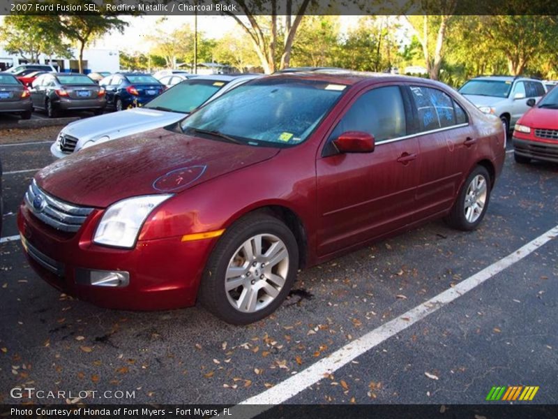 Redfire Metallic / Charcoal Black 2007 Ford Fusion SEL