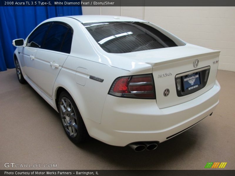 White Diamond Pearl / Ebony/Silver 2008 Acura TL 3.5 Type-S