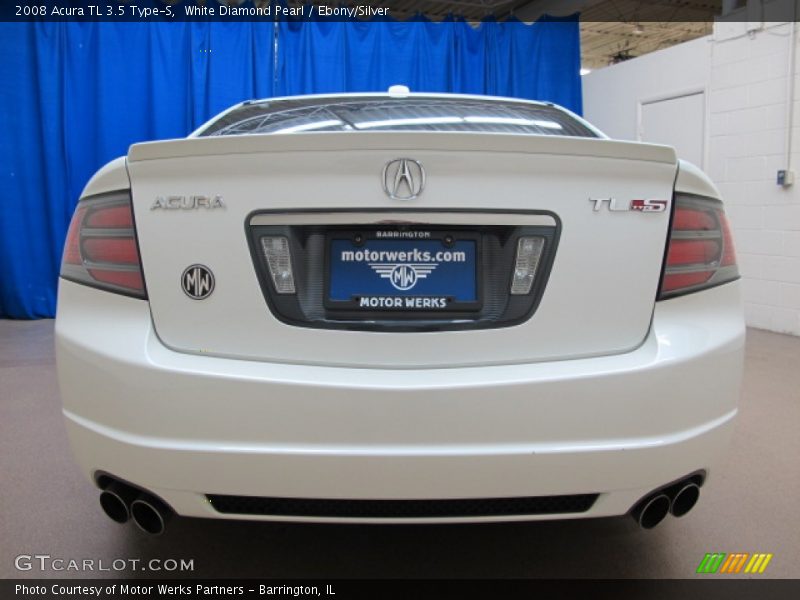 White Diamond Pearl / Ebony/Silver 2008 Acura TL 3.5 Type-S
