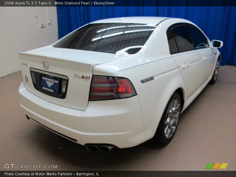 White Diamond Pearl / Ebony/Silver 2008 Acura TL 3.5 Type-S