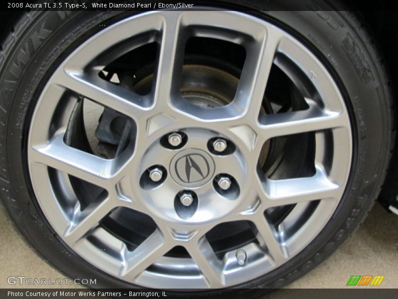White Diamond Pearl / Ebony/Silver 2008 Acura TL 3.5 Type-S