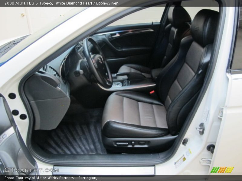 White Diamond Pearl / Ebony/Silver 2008 Acura TL 3.5 Type-S