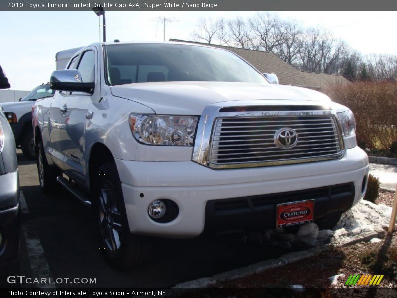 Super White / Sand Beige 2010 Toyota Tundra Limited Double Cab 4x4
