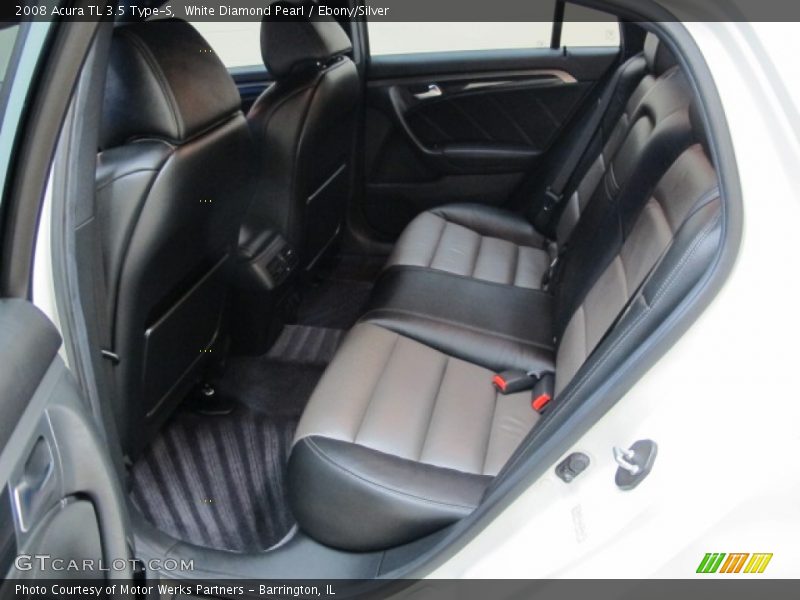 White Diamond Pearl / Ebony/Silver 2008 Acura TL 3.5 Type-S