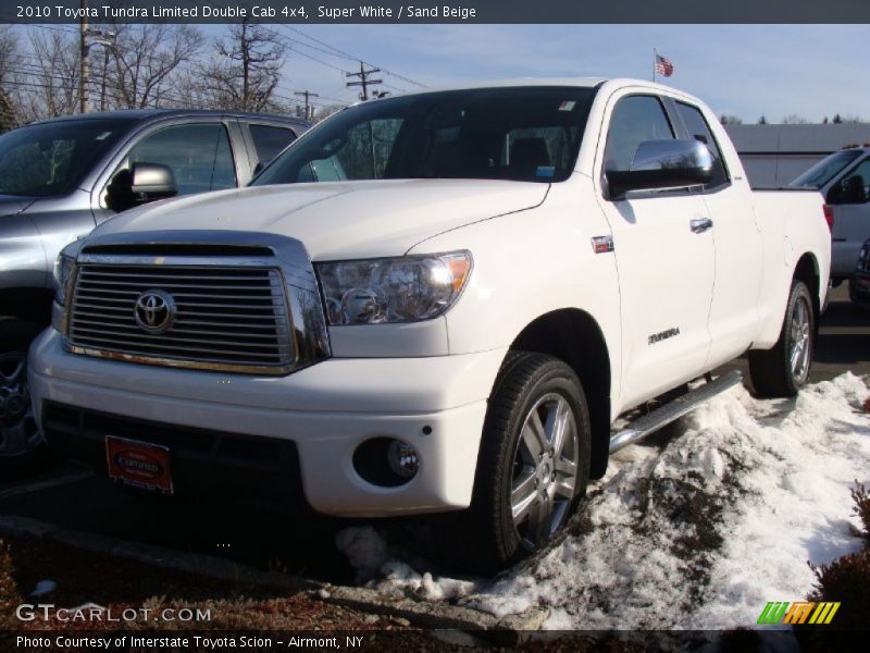 Super White / Sand Beige 2010 Toyota Tundra Limited Double Cab 4x4