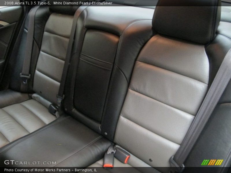White Diamond Pearl / Ebony/Silver 2008 Acura TL 3.5 Type-S