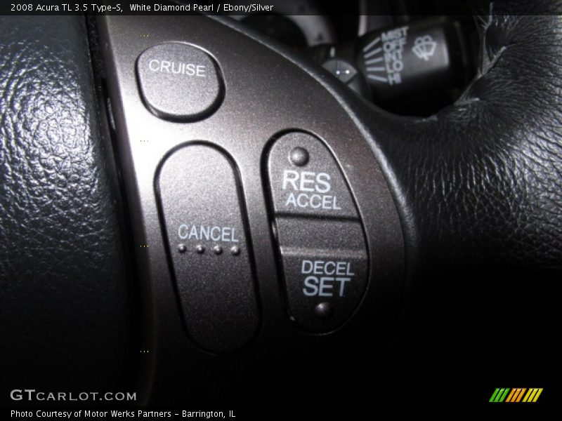 White Diamond Pearl / Ebony/Silver 2008 Acura TL 3.5 Type-S