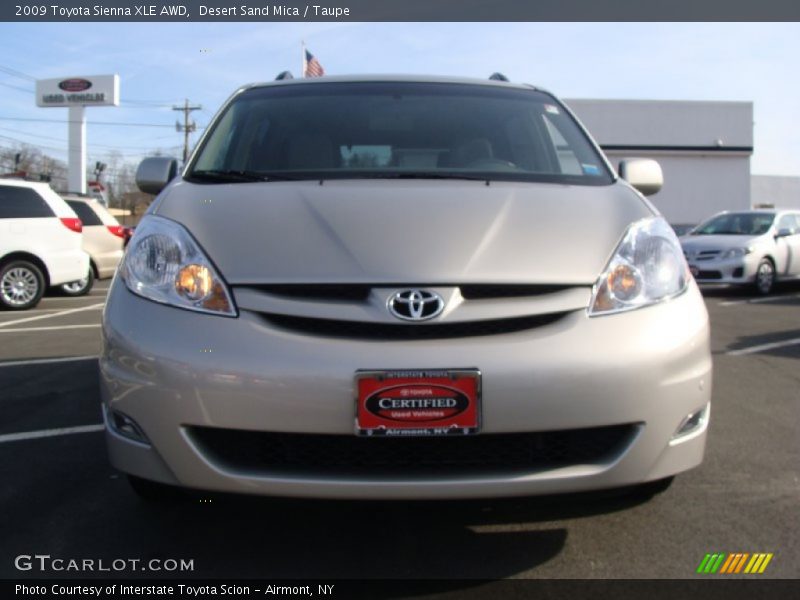 Desert Sand Mica / Taupe 2009 Toyota Sienna XLE AWD