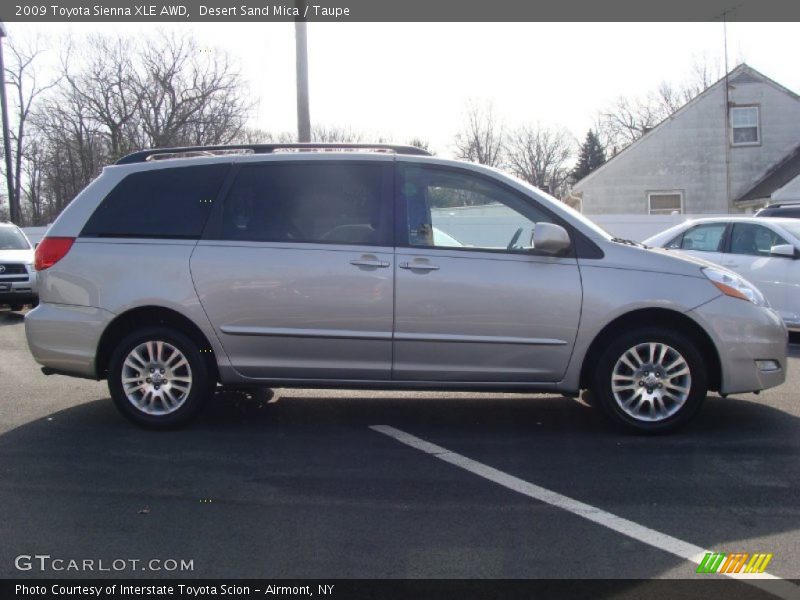 Desert Sand Mica / Taupe 2009 Toyota Sienna XLE AWD
