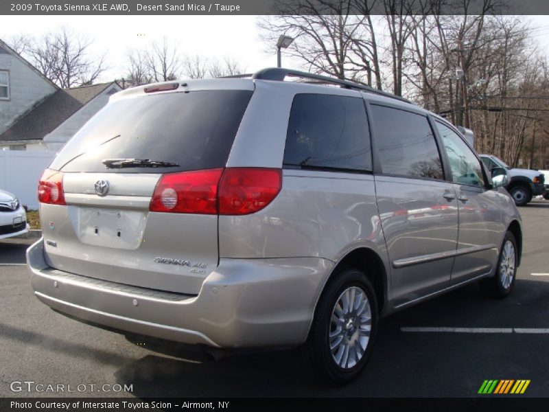 Desert Sand Mica / Taupe 2009 Toyota Sienna XLE AWD