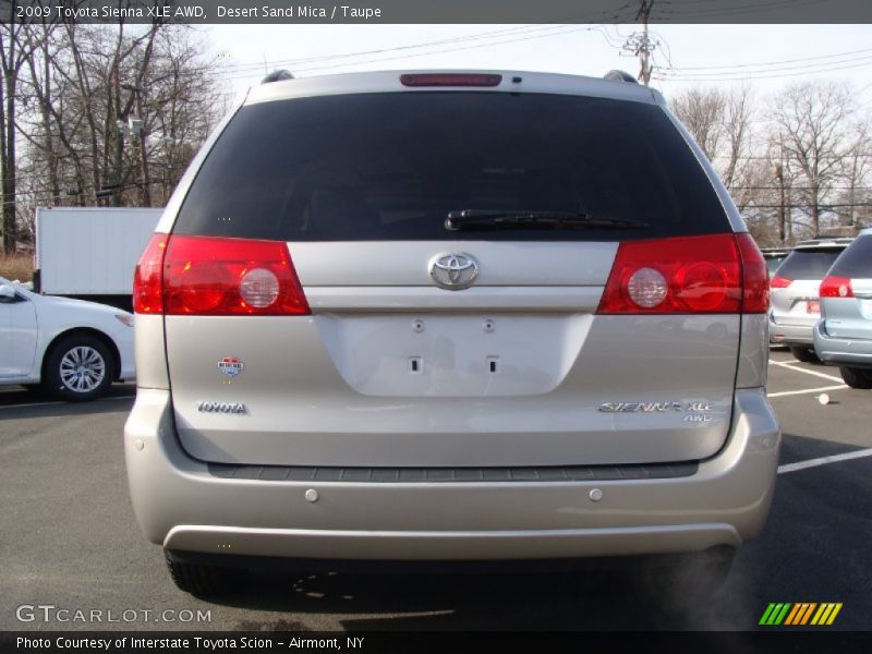 Desert Sand Mica / Taupe 2009 Toyota Sienna XLE AWD