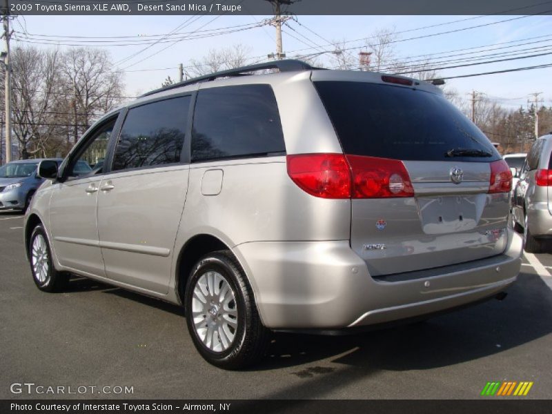Desert Sand Mica / Taupe 2009 Toyota Sienna XLE AWD