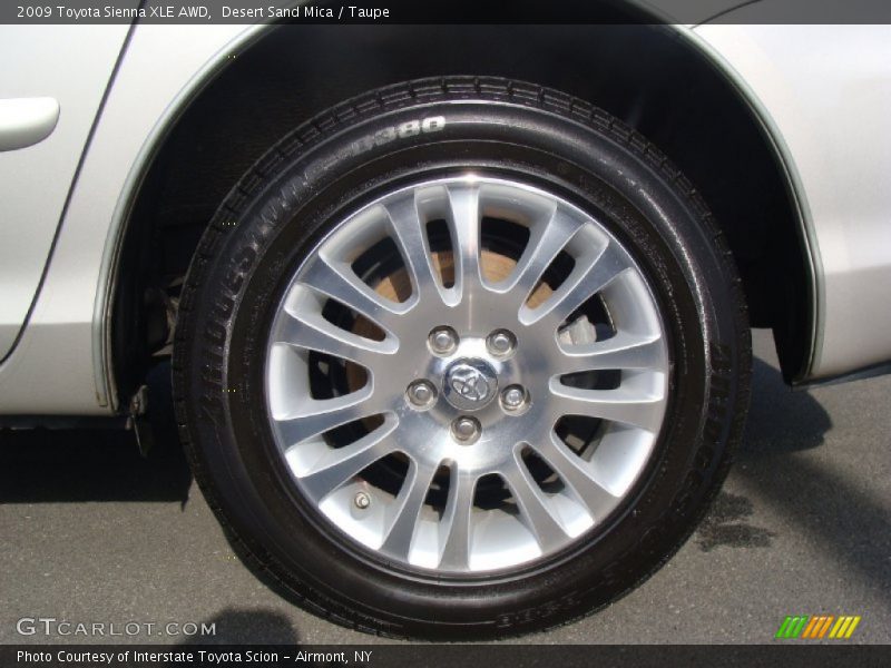 Desert Sand Mica / Taupe 2009 Toyota Sienna XLE AWD