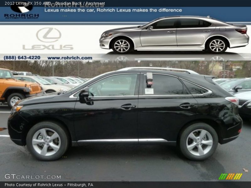 Obsidian Black / Parchment 2012 Lexus RX 350 AWD