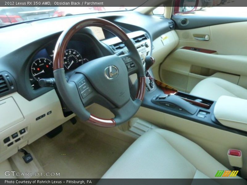 Obsidian Black / Parchment 2012 Lexus RX 350 AWD