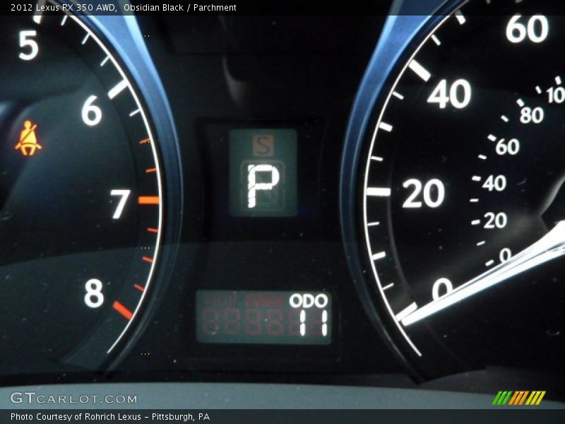 Obsidian Black / Parchment 2012 Lexus RX 350 AWD