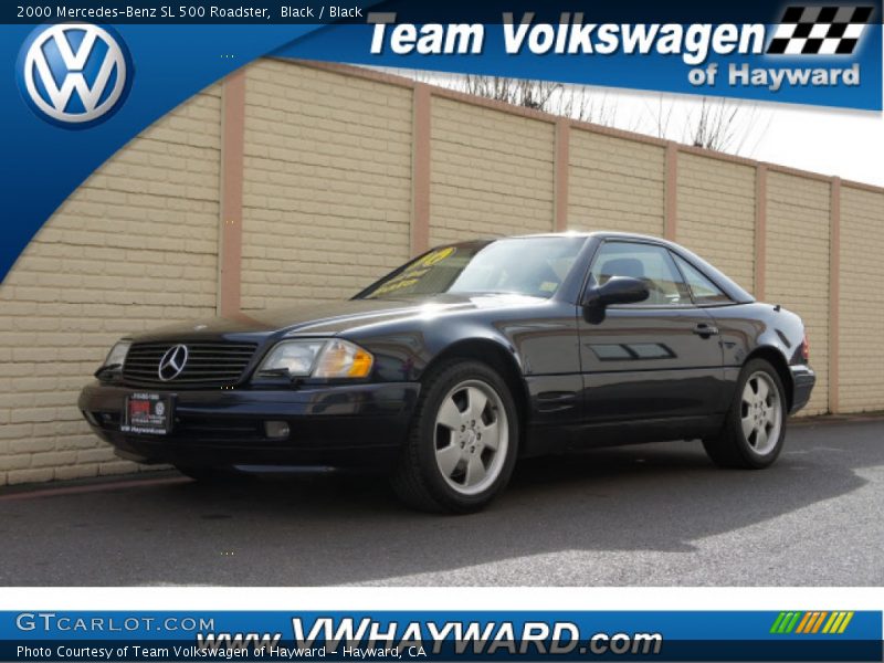 Black / Black 2000 Mercedes-Benz SL 500 Roadster