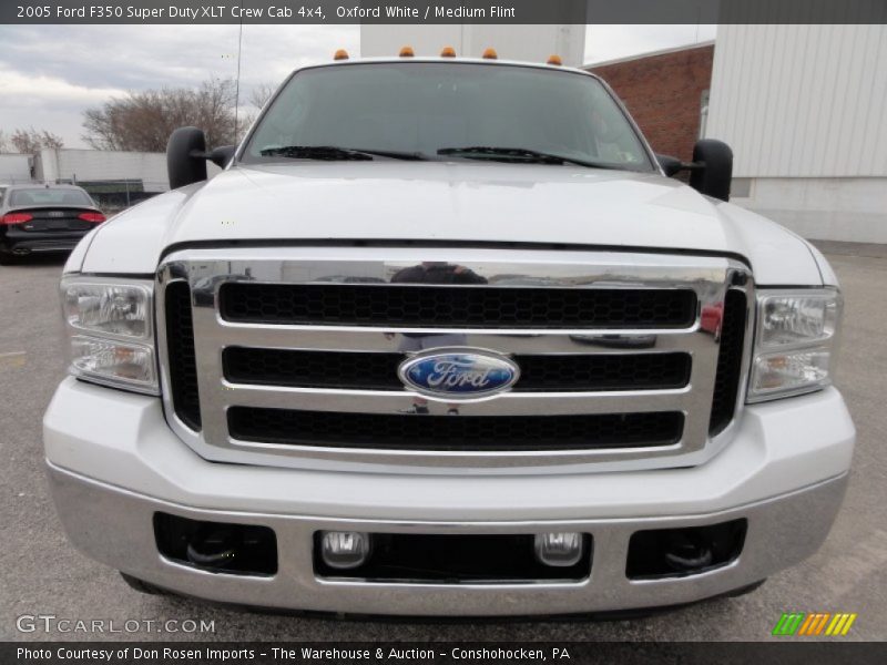 Oxford White / Medium Flint 2005 Ford F350 Super Duty XLT Crew Cab 4x4