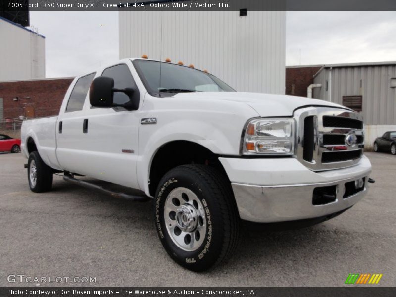Oxford White / Medium Flint 2005 Ford F350 Super Duty XLT Crew Cab 4x4