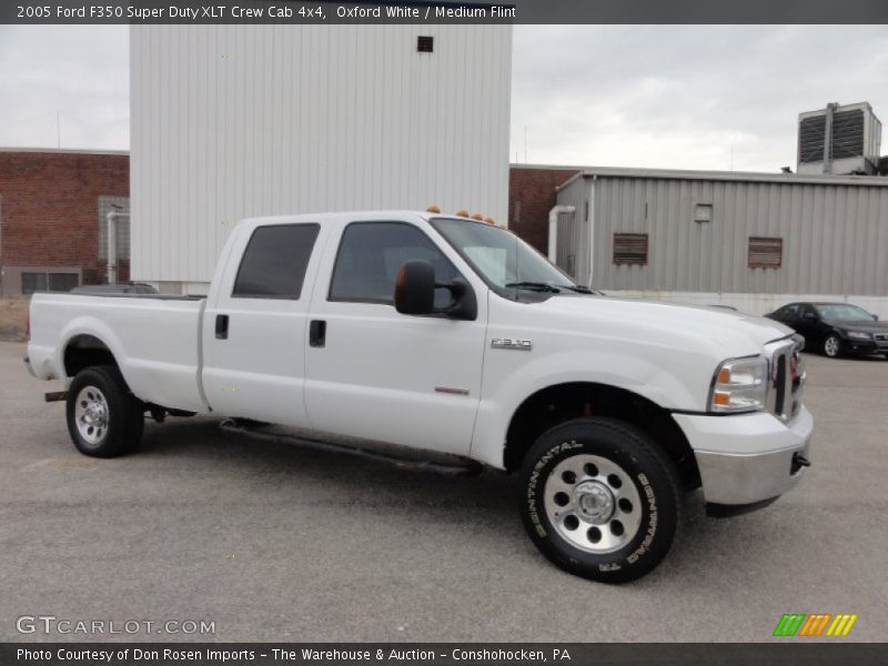 Oxford White / Medium Flint 2005 Ford F350 Super Duty XLT Crew Cab 4x4