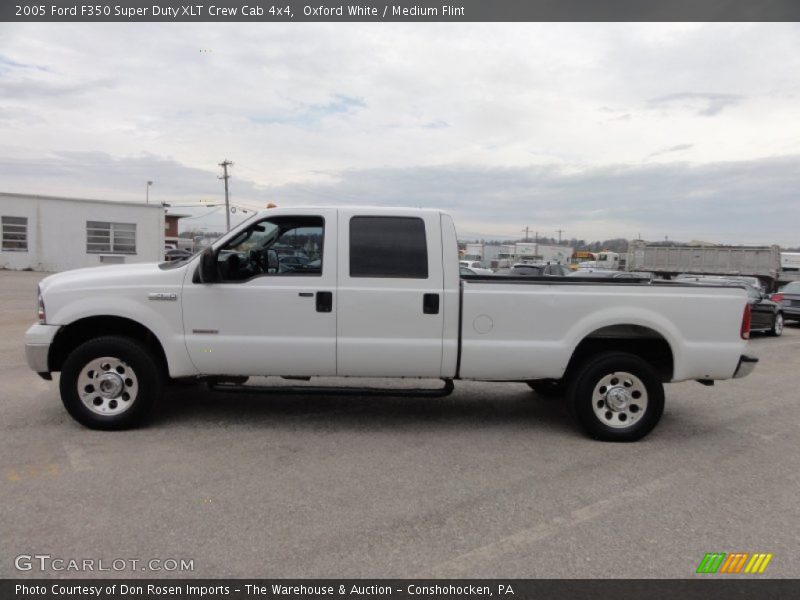 Oxford White / Medium Flint 2005 Ford F350 Super Duty XLT Crew Cab 4x4