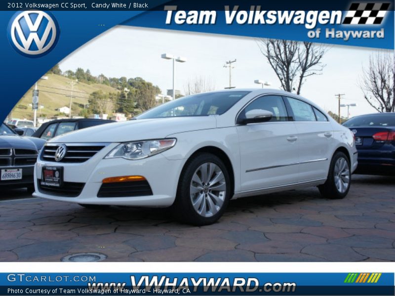Candy White / Black 2012 Volkswagen CC Sport