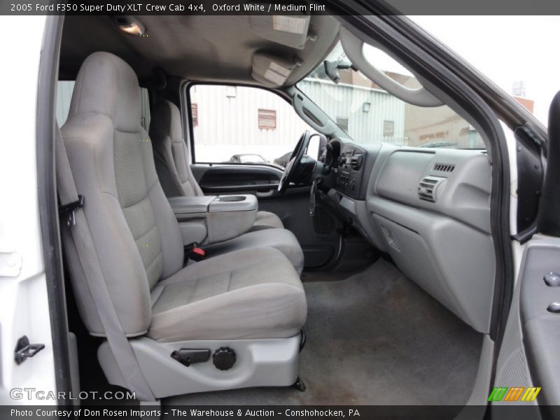 Oxford White / Medium Flint 2005 Ford F350 Super Duty XLT Crew Cab 4x4