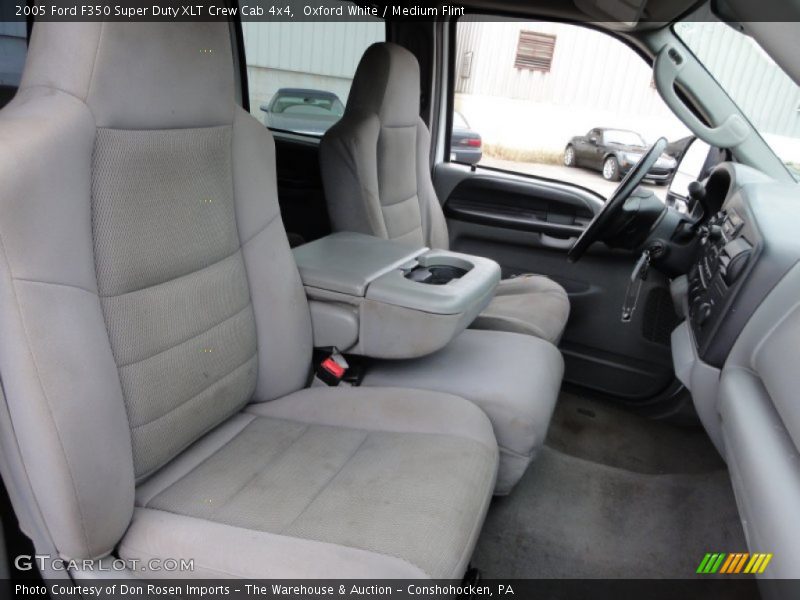Oxford White / Medium Flint 2005 Ford F350 Super Duty XLT Crew Cab 4x4