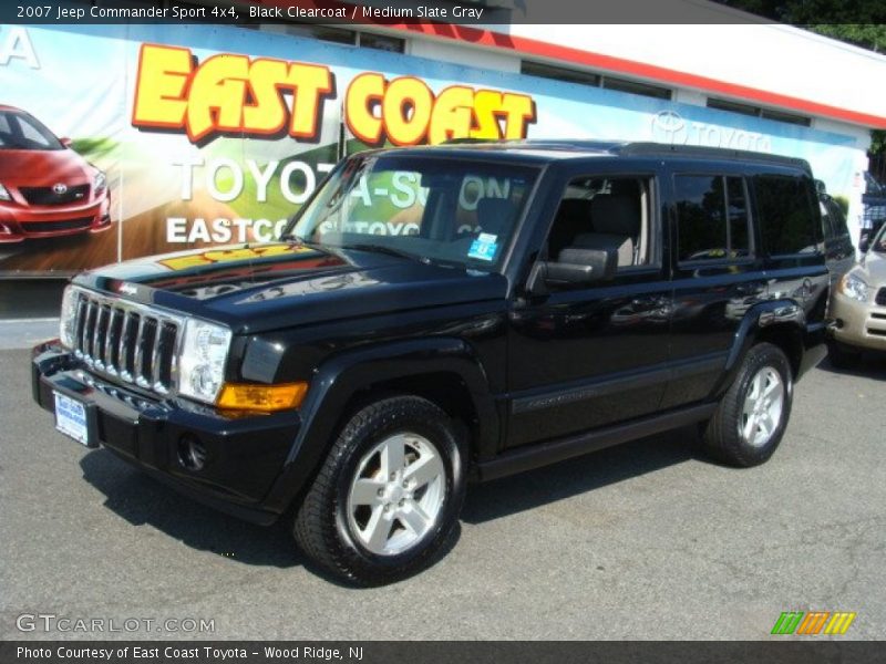 Black Clearcoat / Medium Slate Gray 2007 Jeep Commander Sport 4x4