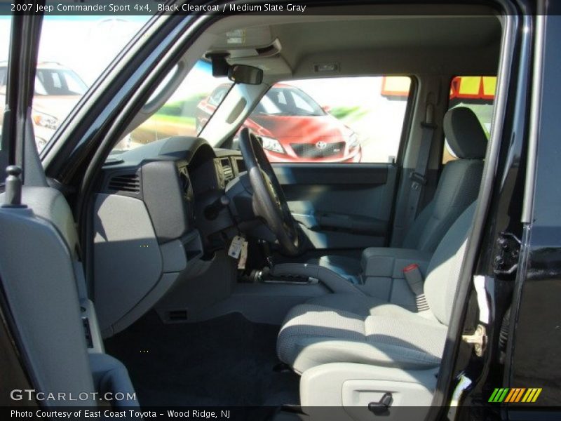 Black Clearcoat / Medium Slate Gray 2007 Jeep Commander Sport 4x4
