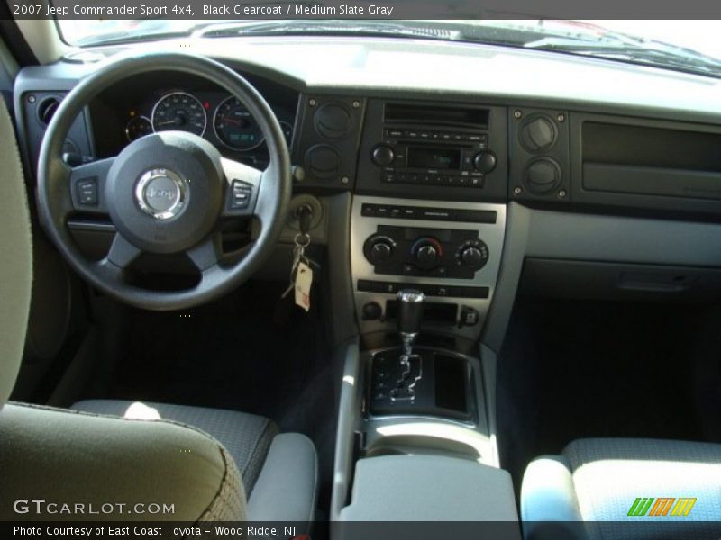 Black Clearcoat / Medium Slate Gray 2007 Jeep Commander Sport 4x4
