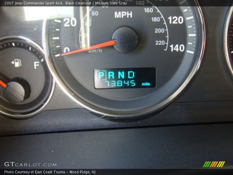 Black Clearcoat / Medium Slate Gray 2007 Jeep Commander Sport 4x4