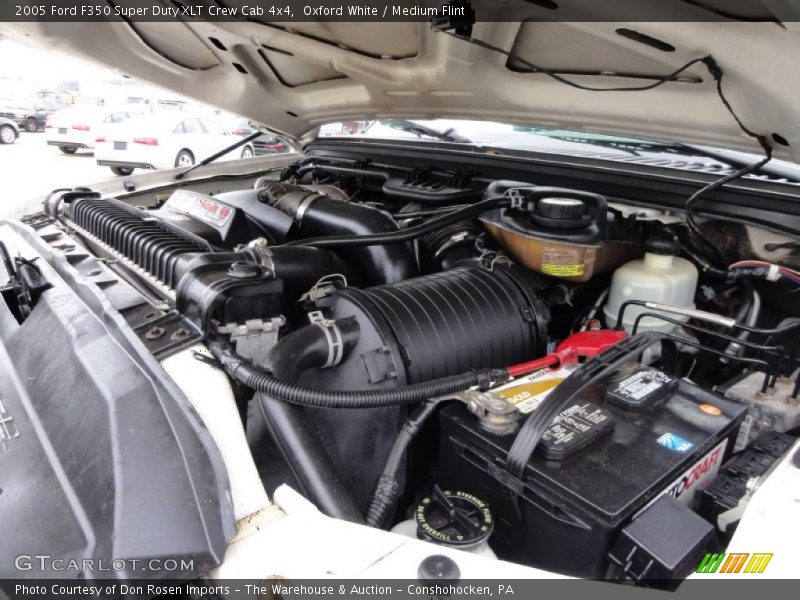 Oxford White / Medium Flint 2005 Ford F350 Super Duty XLT Crew Cab 4x4