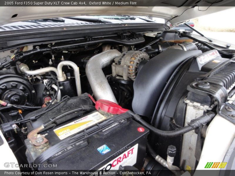 Oxford White / Medium Flint 2005 Ford F350 Super Duty XLT Crew Cab 4x4