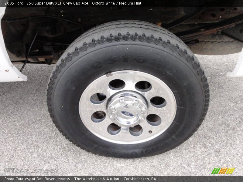 Oxford White / Medium Flint 2005 Ford F350 Super Duty XLT Crew Cab 4x4