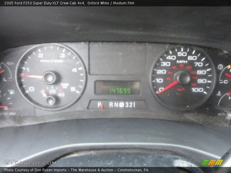 Oxford White / Medium Flint 2005 Ford F350 Super Duty XLT Crew Cab 4x4