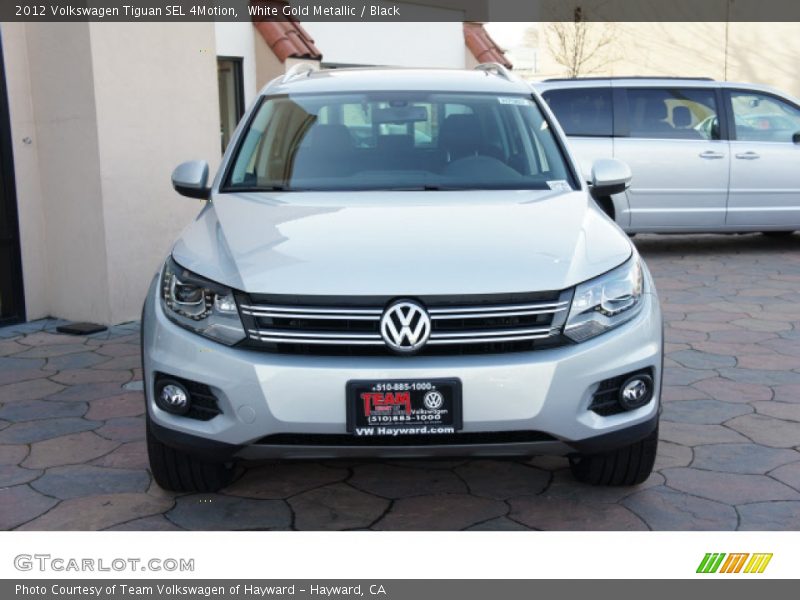 White Gold Metallic / Black 2012 Volkswagen Tiguan SEL 4Motion