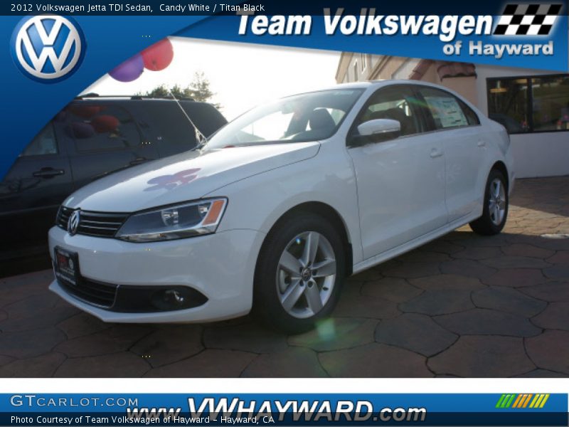Candy White / Titan Black 2012 Volkswagen Jetta TDI Sedan