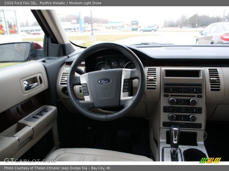 Redfire Metallic / Medium Light Stone 2009 Ford Flex SEL