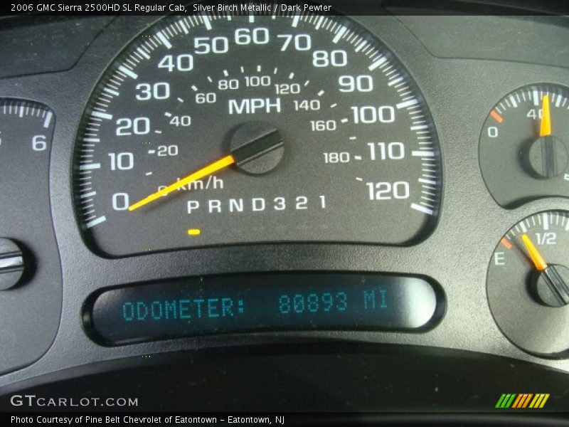 Silver Birch Metallic / Dark Pewter 2006 GMC Sierra 2500HD SL Regular Cab