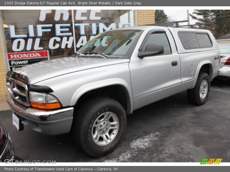 Bright Silver Metallic / Dark Slate Gray 2003 Dodge Dakota SLT Regular Cab 4x4