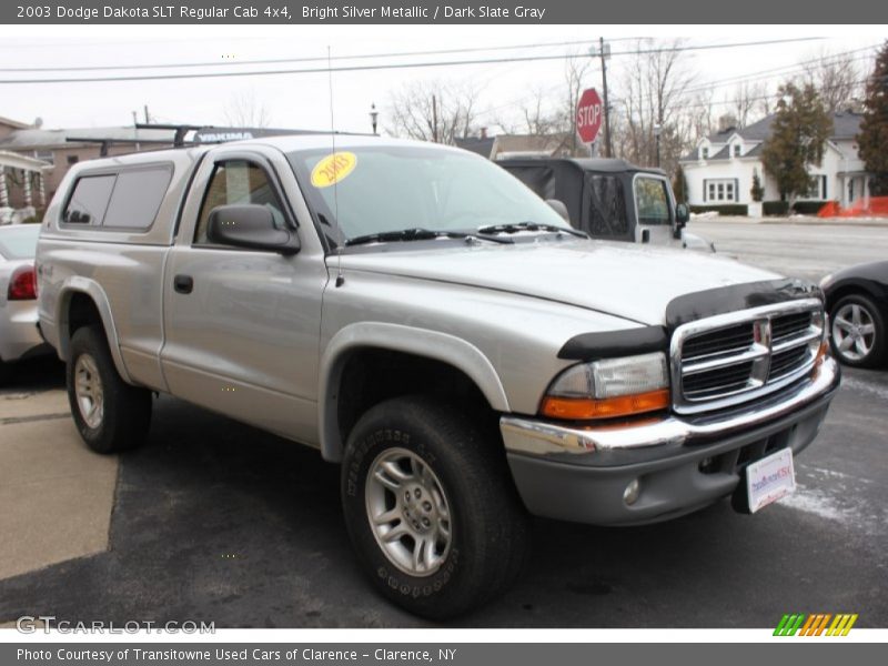Bright Silver Metallic / Dark Slate Gray 2003 Dodge Dakota SLT Regular Cab 4x4