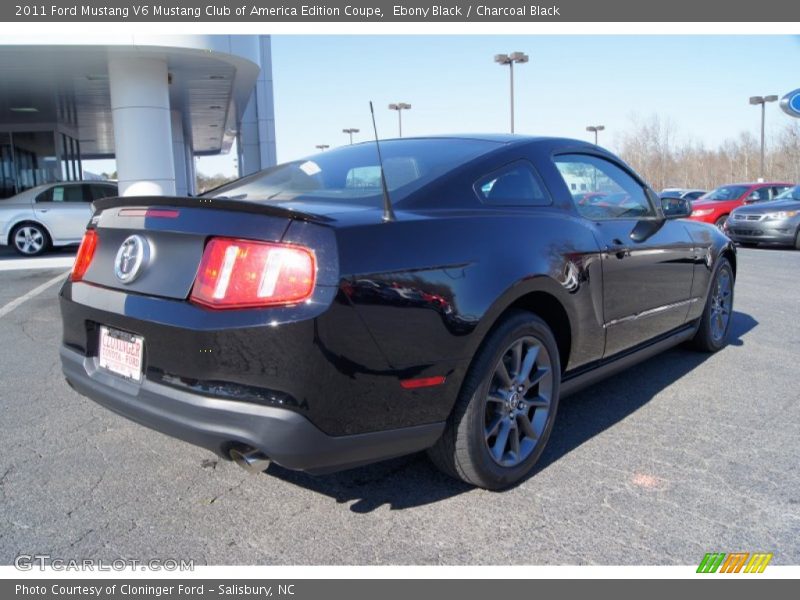 Ebony Black / Charcoal Black 2011 Ford Mustang V6 Mustang Club of America Edition Coupe