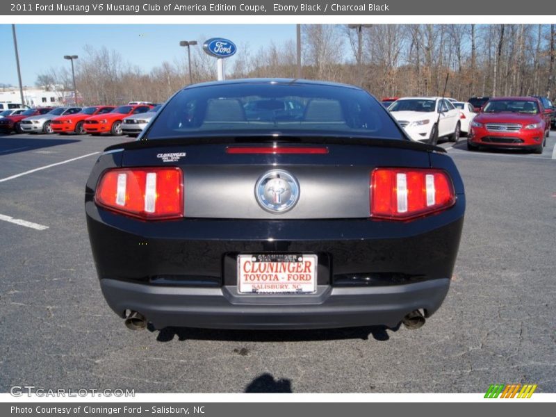 Ebony Black / Charcoal Black 2011 Ford Mustang V6 Mustang Club of America Edition Coupe