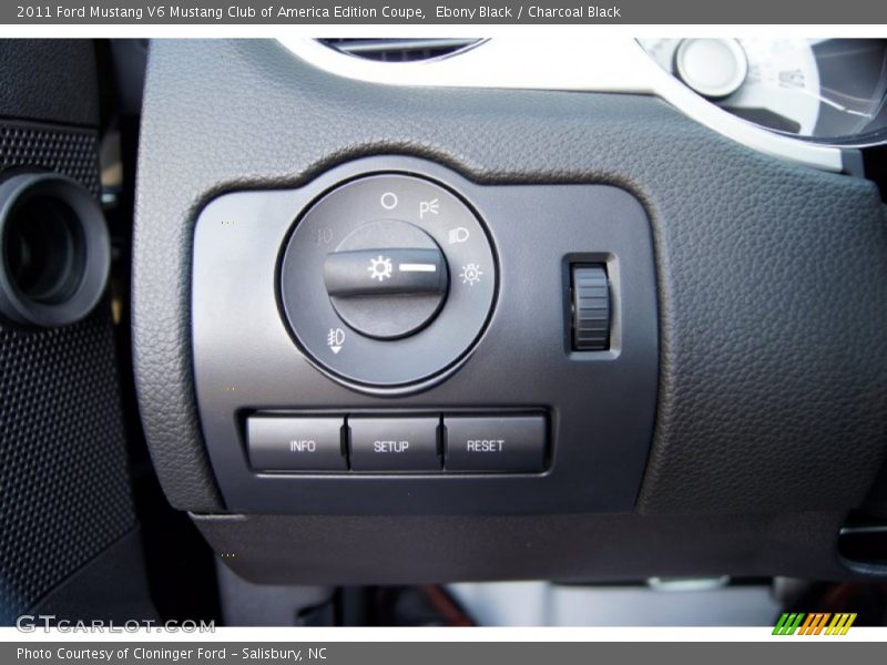 Controls of 2011 Mustang V6 Mustang Club of America Edition Coupe