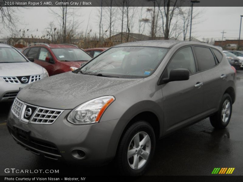 Gotham Gray / Black 2010 Nissan Rogue S AWD