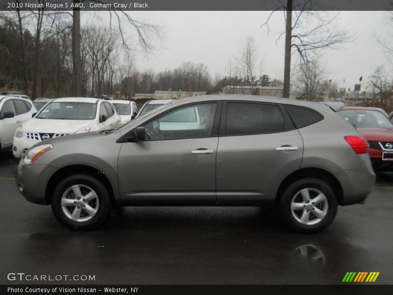 Gotham Gray / Black 2010 Nissan Rogue S AWD